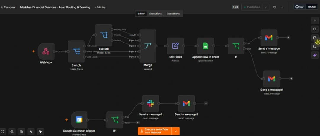 Workflow screenshot